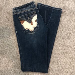 Cow Print Miss Me Jeans